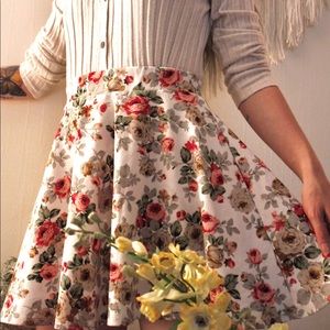 Floral circle/skater skirt